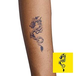 Inkbox Temporary Tattoos - Dragonaut - Kit Semi Permanent Tattoos - 5x2in - Includes Primer Wipe and One Tattoo with For Now Ink. Applies in 1-2 Minutes. Lasts 1-2 Weeks. Dragon Design