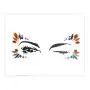 Lady Up 6 PCS Gesichtskristalls Aufkleber Glitzer Meerjungfrau Gesichtskristalle Temporäre Tattoos Aufkleber für Festival Halloween Carnival Party