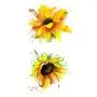 SanerLian Sunflowers Temporary Tattoo Sticker Watercolor Waterproof Women Girls Back Shoulder Arm Body Art 10.5X6cm Set of 12 SanerLian Sunflowers Temporary Tattoo Sticker Watercolor Waterproof Women Girls Back Shoulder Arm Body Art 10.5X6cm Set of 12