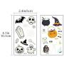 Halloween Temporäre Tattoos für Kinder – 370 Stück, Glow Tattoos, Halloween Party Sticker, Dunkle Dekoration