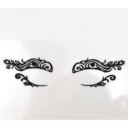 Black Fabric Eye shadow Tattoo Sticker Reusable Eye Liner Stickers Party Lace Stickers on Face