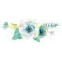 SanerLian Dandelion Lotus Blumen Temporäre Tattoos Rose Sonnenblumen Aquarell Wasserdicht Damen Mädchen Hand Arm Brust Rücken Körperkunst Set of 12 (Design1)