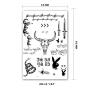 Leoars Face Temporary Tattoos, Face Neck Hands Arm Tattoos Sticker, Fake Tattoos for Adults Men Women Girls Kids Halloween Parties,4-Sheet
