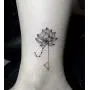 SanerLian Dandelion Lotus Blumen Temporäre Tattoos Rose Sonnenblumen Aquarell Wasserdicht Damen Mädchen Hand Arm Brust Rücken Körperkunst Set of 12 (Design1)