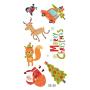 Christmas Temporary Tattoos Stickers,Christmas Decorations with Santa Claus Christmas Tree Socks Reindeer Gift Bags for Kids Christmas Party,Fun Christmas Holiday Tattoo for Kids （30 sheets）