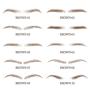 10 Sheets 4D Eyebrows Tattoo for Makeup, Hair-Like Natural Tattoo Eyebrow Stickers, Ecological Waterproof Eyebrows Makeup For Women-Brown, 100 Pairs, 10 Style