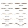 10 Sheets 4D Eyebrows Tattoo for Makeup, Hair-Like Natural Tattoo Eyebrow Stickers, Ecological Waterproof Eyebrows Makeup For Women-Brown, 100 Pairs, 10 Style