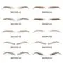 10 Blatt 4D Augenbrauen Tattoos für Make-up, Haarähnliche Natürliche Tattoo Augenbrauen Aufkleber, Ökologische Wasserfeste Augenbrauen Make-up für Frauen – Braun, 100 Paar, 10 Stil