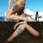 Tattoos Temporaires pour Femmes Hommes Adultes Enfants Garçons Filles Bras Main Jambe Épaulte Torse Abdome Étiquettes à Tattoos Waterproof 8 Feuilles Sûres pour Toutes Peaux avec Motifs Oie Totem Couleur Noire