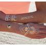 Metallic Temporary Tattoos for Women Teens Girls - 8 Sheets Gold Silver Temporary Tattoos Glitter Shimmer Designs Jewelry Tattoos - 100+ Color Flash Fake Waterproof Tattoo Stickers (Mustique) Metallic Temporary Tattoos for Women Teens Girls - 8 Sheets Gold Silver Temporary Tattoos Glitter Shimmer Designs Jewelry Tattoos - 100+ Color Flash Fake Waterproof Tattoo Stickers (Mustique)