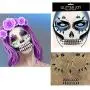 Autocollants temporaires de crâne de jour des morts, 4 pièces, pour Halloween, bijoux décoratifs pour visage. Autocollants temporaires de crâne de jour des morts, 4 pièces, pour Halloween, bijoux décoratifs pour visage.