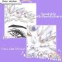 Barode Sparkly Face Gems Body Stickers Rhinestoens Face Jewels Crystals Tattoo Sticker Clubwear Party Rave Festival Body Jewelry for Women and Girls (1pcs)