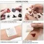 Tattoos Fantaisie d'Halloween, 192 Tattoos Temporaires avec 32 Tattoos Glow in the Dark pour Enfants, Tattoos Fantômes Monstres Squelettes pour Enfants
