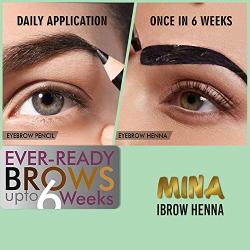 MINA ibrow Henna Black Regular Pack for Hair Coloring (For upto 30 Applications)