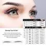 9 Blatt 4D Haarähnliche Eyeliner-Tätowiersticker – Eyeliner-Übertragungsticker für Eyeliner-Styling & Augenbrauenpflege, für Damen & Mädchen, Make-up-Zubehör, 9 Stile, 90 Paare (Schwarz)