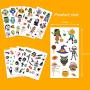 150PCS Halloween Temporary Tattoos for Kids, Halloween Decorations Party Makeup Pumpkin 12 sheets Waterproof Kids Tattoos Halloween Stickers Boys Girls Trick or Treat Party Favor