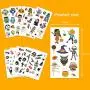 150 Stück Halloween temporäre Tattoos für Kinder, Halloween Party Dekorationen Make-up Kürbis 12 Blätter wasserfeste Kinder Tattoos Halloween Aufkleber für Jungen und Mädchen, Trick or Treat Party Geschenk