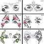 Stickers Artistiques pour Visage - Piou Piou pour Femmes, Tatouages Temporaires Waterproof, 6 Pièces Stickers Artistiques pour Visage - Piou Piou pour Femmes, Tatouages Temporaires Waterproof, 6 Pièces