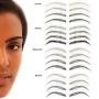 Godefroy MyBrows Long Lasting Eyebrow Transfers, High Arch, Natural Black, 12-Pairs of Brows