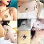 Kleine, temporäre Tattoos für Frauen Realistische Kleine Tattoo Körperkunst Aufkleber Sexy Fake Tattoos Lippen Blatt Blume Schwarz Tattoo Wasserdicht Temp Tattoos Aufkleber (30 Blätter)