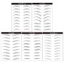 DAGEDA 4D Eyebrow Transfers Stickers, Black 91 Pairs 15 Styles 9 PC Long Lasting Natural Waterproof Bionic Eyebrow Water Transfer Tattoo Eyebrow Sticker For Woman Man Makeup Tool