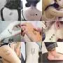 Kleine Wort Vorübergehende Tattoos, 30 Blätter Fälsche Schwarze Tattoosticker für Damen Herren Kinder Jungen Mädchen Erwachsene Kleine Temporäre Tattoopapier für Körperkunst Hand Gesicht Arm Nacken Dekorationen DIY Schönheit Mode Designs
