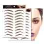 Aaiffey 4D Hair-like Authentic Eyebrows,Brown Imitation Tattoo Eyebrow Stickers Ecological Lazy Natural Brow Waterproof Makeup Tool 22 Pcs