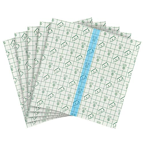 Tattooverbandungen, wasserdicht, transparenter Hautschutzfolie, Pflaster, Adhäsive, Tattoo-Pflege, 8 Zoll x 8 Zoll (5er-Pack)