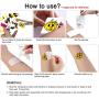 Konsait 48pcs Neon Temporary Tattoos, UV Neon Fluorescence Halloween Fake Tattoos Stickers Body Face Skin Tattoo Waterproof Tattoo Stickers for Women Girls Body Art Halloween Carnival Party Supplies