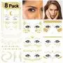 Halloween Gesicht Temporäre Tattoos, Sommersprossen-Sticker, Goldglitzer Metallic Wasserübertragungstätowierung für professionelle Make-up, Tänzer Kostüm