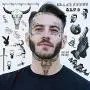 Autocollants temporaires pour Halloween, ensemble de 5 feuilles de tatouages faciaux, tatouages pour le cou, les mains et les bras, faux tatouages pour accessoires de déguisement de Halloween et fêtes. Autocollants temporaires pour Halloween, ensemble de 5 feuilles de tatouages faciaux, tatouages pour le cou, les mains et les bras, faux tatouages pour accessoires de déguisement de Halloween et fêtes.