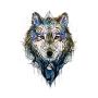 WYUEN 12 PCS/lot Wolf Temporary Tattoo Sticker for Women Men Fashion Body Art Adults Waterproof Hand Fake Tatoo 9.8X6cm FW12-01 (Wolf1)