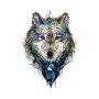 WYUEN 12 PCS/lot Wolf Temporary Tattoo Sticker for Women Men Fashion Body Art Adults Waterproof Hand Fake Tatoo 9.8X6cm FW12-01 (Wolf1)
