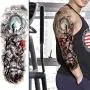 COKTAK 11 Sheets Cool Full Arm Temporary Tattoos For Men Body Sleeve Fake Military Warrior Tattoo Stickers Rose Beast Wolf Lion Tiger Eye Totem Extra Large Tatoos Women Leg Half Armband Animal Adults COKTAK 11 Sheets Cool Full Arm Temporary Tattoos For Men Body Sleeve Fake Military Warrior Tattoo Stickers Rose Beast Wolf Lion Tiger Eye Totem Extra Large Tatoos Women Leg Half Armband Animal Adults