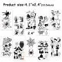 HOWAF 150+ Halloween Tattoos Spiders Wed Bat Skull Ghost Temporäre Tattoos Aufkleber Übertragung für Körper Gesicht Schulter Arm Hand Make-up Halloween Kostüm Party Accessoires Favorien Versorgung