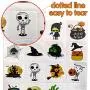 Tattoos Fantaisie d'Halloween, 192 Tattoos Temporaires avec 32 Tattoos Glow in the Dark pour Enfants, Tattoos Fantômes Monstres Squelettes pour Enfants