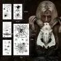 Halloween Gesichtstattoos, Spinnen temporäre Aufkleber, Halloween temporäre Aufkleber Set für Kostüm & Make-up, 5 Blätter Realistische Fake Spinnen Aufkleber für Gesicht & Körper, Männer & Frauen