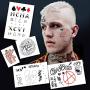 Fashion Tats Lil Peep Temporary Tattoos | Includes Face, Neck & Hands | REALISTIC | Skin Safe | MADE IN THE USA
