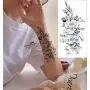 30 Pièces Autocollants Tattoos Temporaires Floraux pour Femme, Beaux Tattoos Faux Floraux 30 Pièces Autocollants Tattoos Temporaires Floraux pour Femme, Beaux Tattoos Faux Floraux