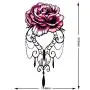 12 Stück Temporäre Tattoos, Wasserfeste Temporäre Tattoos, Schwarze Körpertattoos für Damen, Herren, Halloween, Party, Maskerade