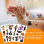 Halloween Temporary Tattoos for Kids, 100 Assorted Waterproof Cute Pumpkin Tattoos Stickers for Kids and Children Party Favors