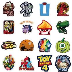 Cartoon Laptop Stickers for Kids|100 Pack|, Cool Teen Children Girls Halloween Gift, Water Bottle Travel Case Computer Toy Skateboard Motorcycle Phone Bicycle Luggage Guitar Bike Vinyl Decal(Pixar)