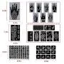 Koogel 18 Sheets Henna Tattoo Stencil Kit, 97 Pcs Temporary Glitter Airbrush Tattoo Stencils Arabian Tattoo Stickers for Face Paint Body Art