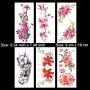 Kotbs 6 Sheets Large Temporary Tattoos Flower Paper Sexy Body Tattoo Sticker for Women & Girl Fake Tattoo (Lily, Peach, Plum, Peony) Kotbs 6 Sheets Large Temporary Tattoos Flower Paper Sexy Body Tattoo Sticker for Women & Girl Fake Tattoo (Lily, Peach, Plum, Peony)