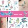 Ooopsi Mermaid Party Supplies Temporary Tattoos for Kids - 7 Large Sheet, 100+ Glitter Styles, Mermaid Party Favors and Birthday Decorations for Children Girls