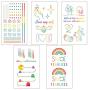 Ooopsi Fashion Temporary Tattoos Body Sticker for Adults Kids Women Men - Fake Colorful Tattoos Body Art Sticker Hand Neck Wrist Cover Up Set