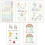 Ooopsi Fashion Temporary Tattoos Body Sticker for Adults Kids Women Men - Fake Colorful Tattoos Body Art Sticker Hand Neck Wrist Cover Up Set