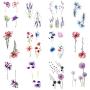 WYUEN 12 PCS/lot Flower Temporary Tattoo Sticker for Women Men Fake Tatoo Body Art Adult Waterproof Hand Stickers 9.8X6cm (FW12-44)