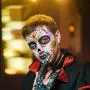 Kit de autocollants temporaires crâne de jour des morts pour Halloween, fête costumée, décorations de fête, pour adultes, femmes, hommes, garçons