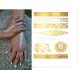 Terra Tattoos Temporary Metallic Tattoos - 75 Fake Gold Tattoos